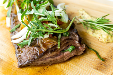 Delicious juicy steak beef meat
