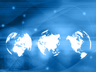 world map technology style..