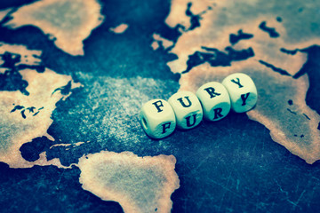 FURY on grunge world map