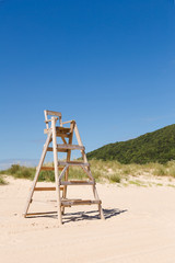Baywatch chair in a beautiful beach
