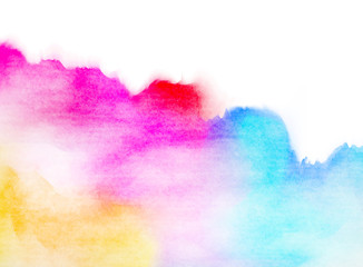Abstract colorful water color for background.