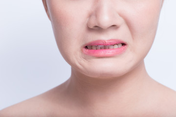 Beauty shots of asian girl's emotion