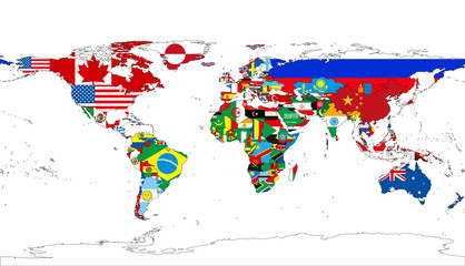 国旗の世界地図 © sakura