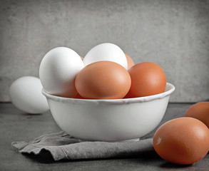 bowl of fresh eggs