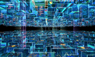 Abstract Futuristic Background. 3D illustration
