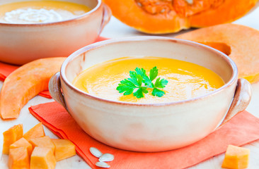 Creamy pumpkin soup 