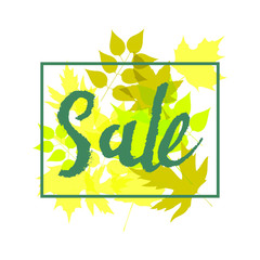 Autumn seasonal banner design. Fall leaf. Vector illustration