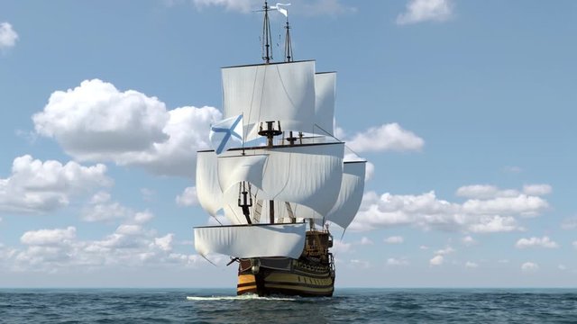 Sailboat in the sea