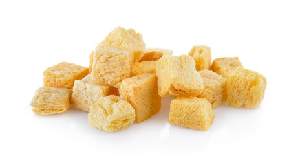 Crispy Bread on white background