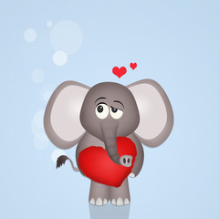 elephant with heart