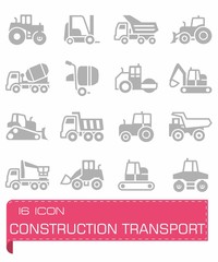 Vector Construction transport icon set