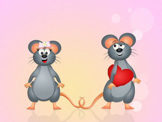 mice in love