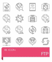 Vector FTP icon set