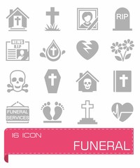 Vector Funeral icon set