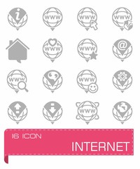 Vector Internet icon set