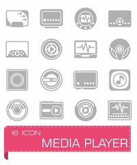 Vector Media player icon set