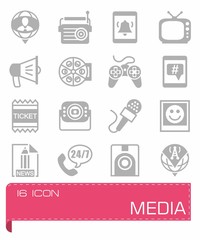 Vector Media icon set