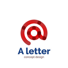 Obraz premium Vector modern minimalistic letter concept logo