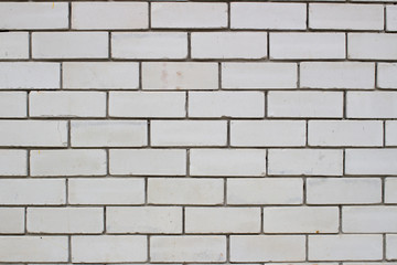 Naklejka premium White brick wall for background and texture