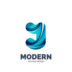 Modern abstract futuristic logo