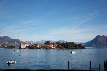 Naklejka premium Lake Maggiore and Isola Bella, Piedmont Italy