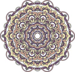 Vector ornate mandala illustration. Decorative vintage ornament