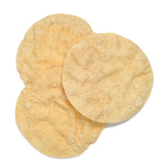 Poppadoms isolated on white background