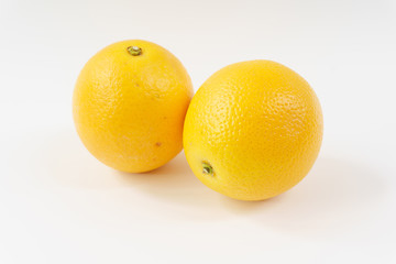 fresh orange on white background