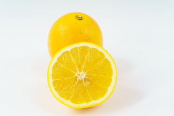 Naklejka na ściany i meble fresh orange on white background