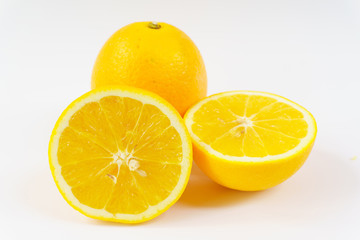 Fototapeta na wymiar fresh orange on white background