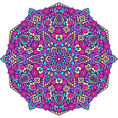 Abstract Flower Mandala. Decorative ethnic element for design.