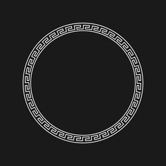 Greek style ornamental decorative frame pattern isolated. Greek Ornament. Vector antique frame pack. Decoration element patterns in black and white colors. Ethnic collections. Vector illustrations.