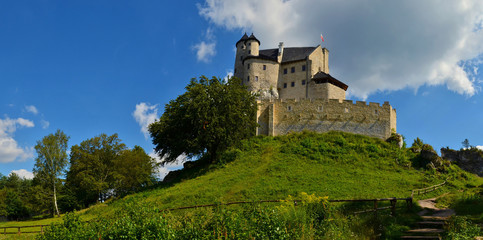 Bobolice castle panorama - obrazy, fototapety, plakaty