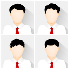 Vector set of businessman icons