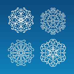 Set of snowflakes