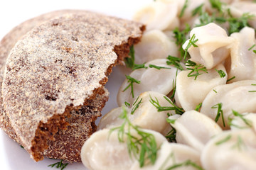 ravioli with bread