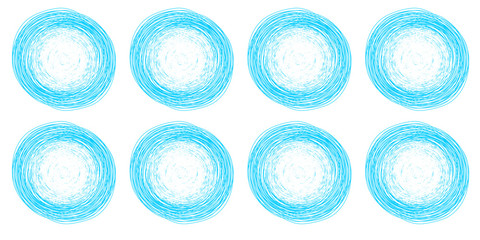 pencil colorful hand drawn circles, abstract vector illustration