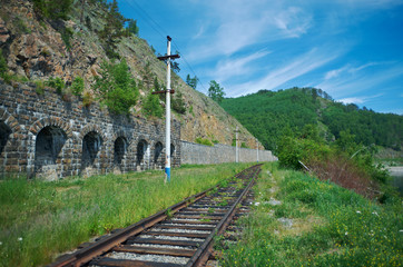 Fototapeta na wymiar Circum-Baikal railroad