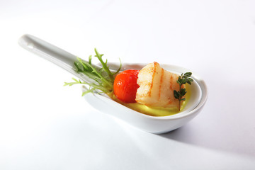 appetizer with cherry tomatoes and cheese buffet