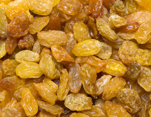 background dried raisin grapes closeup shot