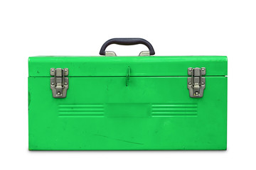 Old green toolbox