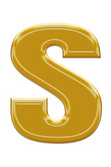 Golden alphabetic fonts.S.