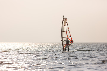 Windsurfer at the sea