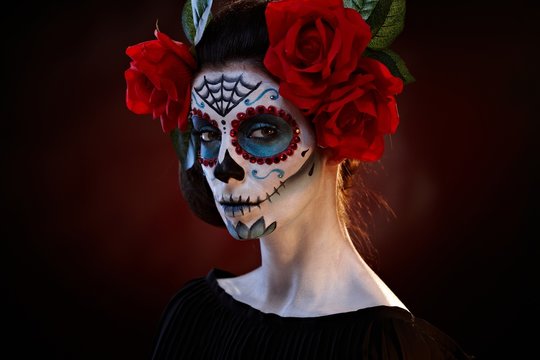 Scary Woman In Halloween Makeup