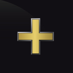 Fototapeta premium Golden plus sign