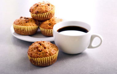 Carrot muffins with raisin
