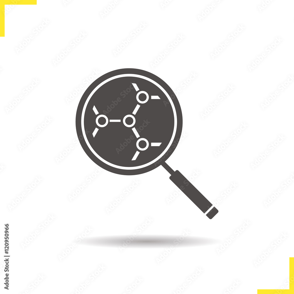 Poster Molecular structure analysis icon