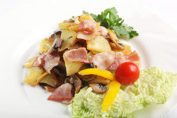 fried potatoes with Bacon