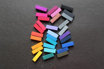 Multicolored pastels 