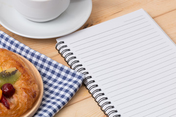 coffee break while reading a book